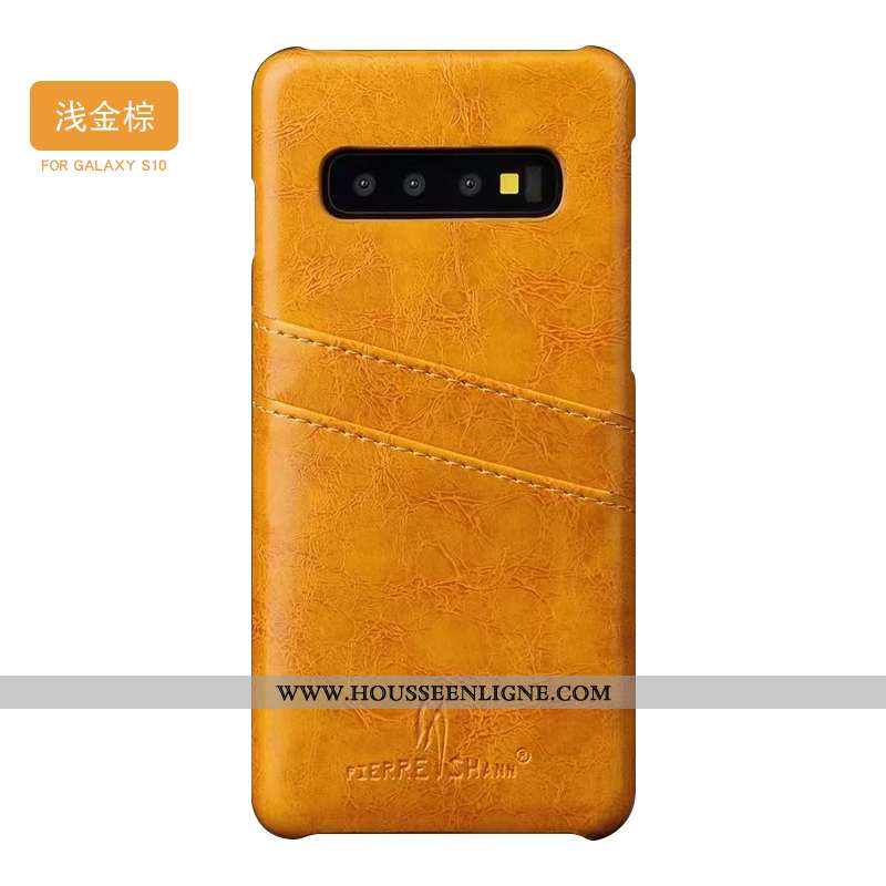 Coque Samsung Galaxy S10 Créatif Tendance Antidérapant Protection Luxe Étui Marque Noir