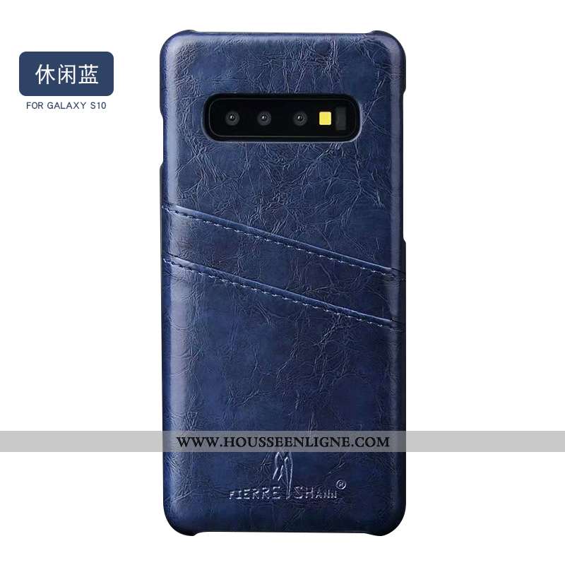 Coque Samsung Galaxy S10 Créatif Tendance Antidérapant Protection Luxe Étui Marque Noir
