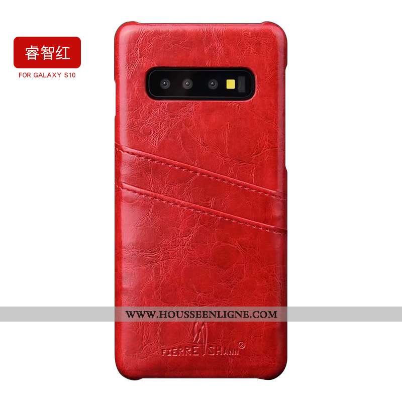 Coque Samsung Galaxy S10 Créatif Tendance Antidérapant Protection Luxe Étui Marque Noir