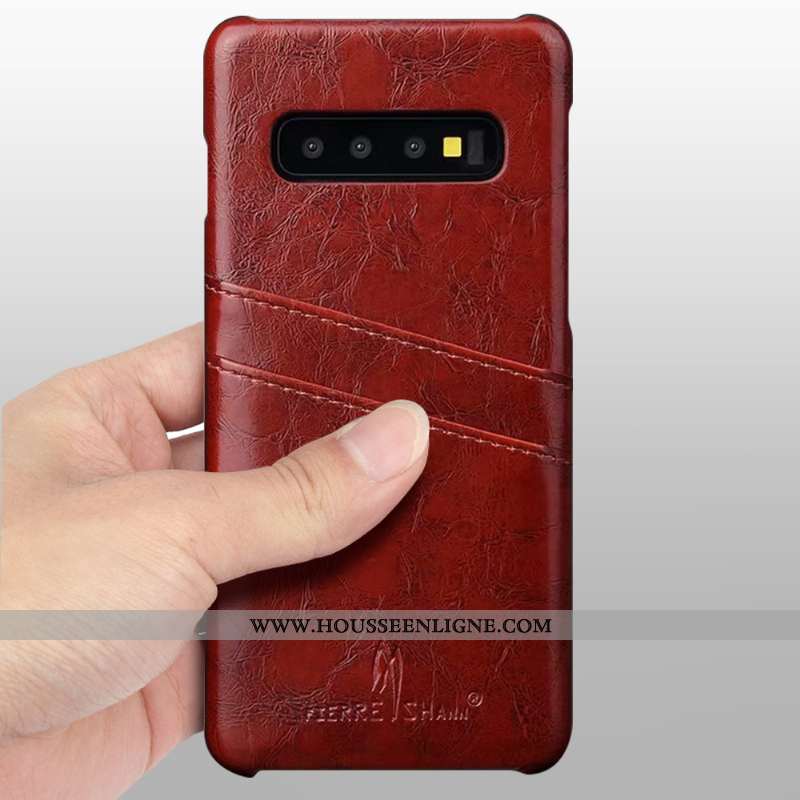 Coque Samsung Galaxy S10 Créatif Tendance Antidérapant Protection Luxe Étui Marque Noir