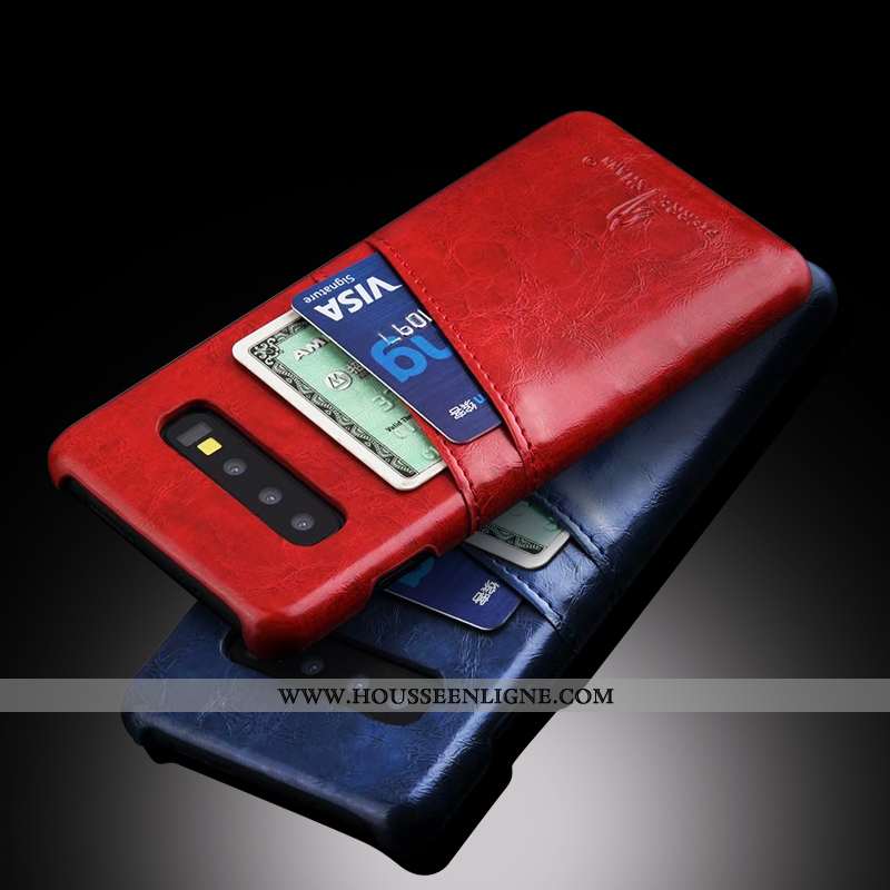 Coque Samsung Galaxy S10 Créatif Tendance Antidérapant Protection Luxe Étui Marque Noir