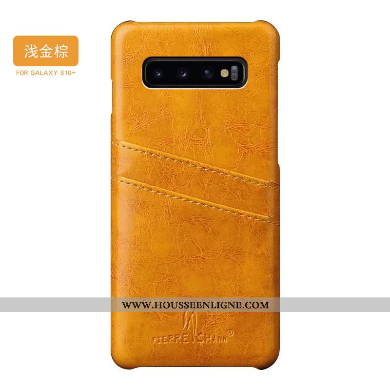 Coque Samsung Galaxy S10 Créatif Tendance Antidérapant Protection Luxe Étui Marque Noir