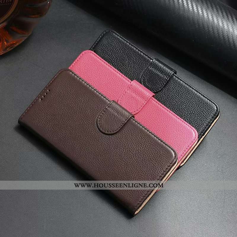 Coque Samsung Galaxy S10 Cuir Véritable Cuir Protection Marron Incassable Tout Compris Étui