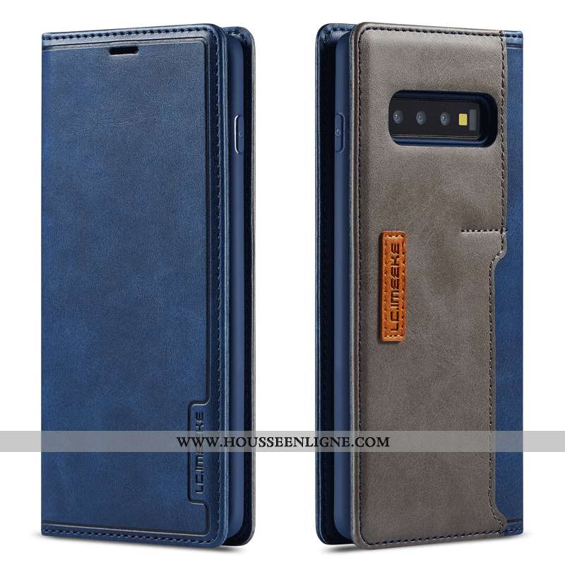 Coque Samsung Galaxy S10 Cuir Véritable Housse Rouge Téléphone Portable Tempérer Tout Compris