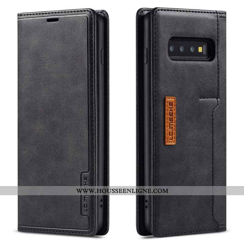 Coque Samsung Galaxy S10 Cuir Véritable Housse Rouge Téléphone Portable Tempérer Tout Compris