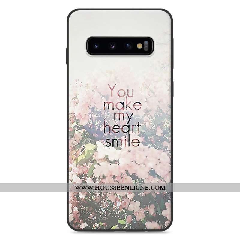 Coque Samsung Galaxy S10 Dessin Animé Charmant Silicone Étui Téléphone Portable Étoile Protection Bl