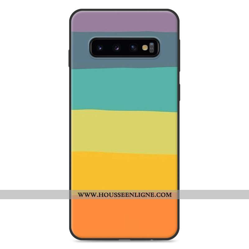 Coque Samsung Galaxy S10 Dessin Animé Charmant Silicone Étui Téléphone Portable Étoile Protection Bl