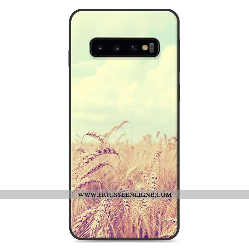 Coque Samsung Galaxy S10 Dessin Animé Charmant Silicone Étui Téléphone Portable Étoile Protection Bl