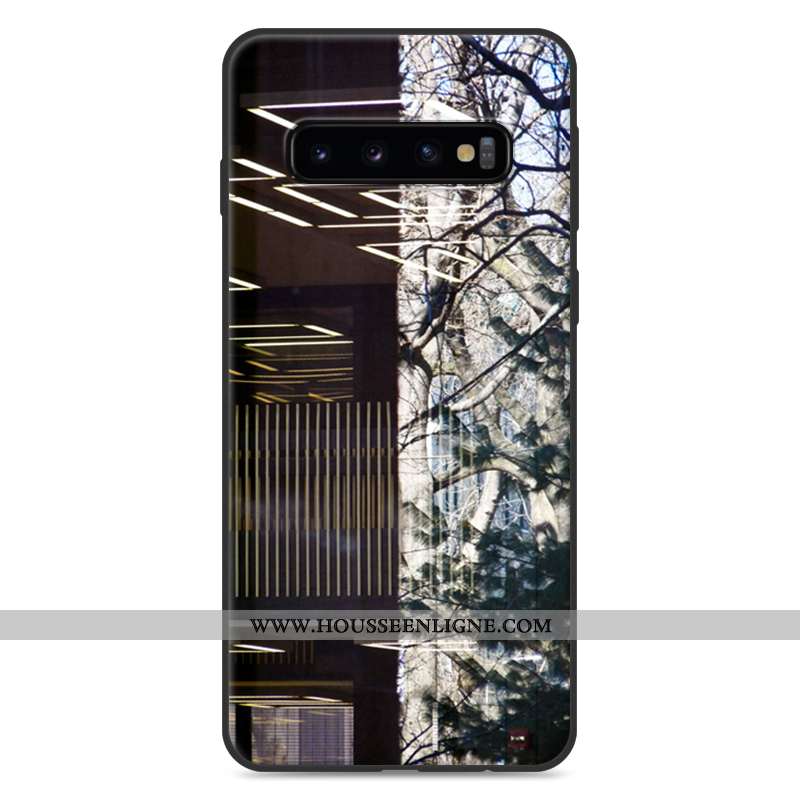 Coque Samsung Galaxy S10 Dessin Animé Charmant Silicone Étui Téléphone Portable Étoile Protection Bl