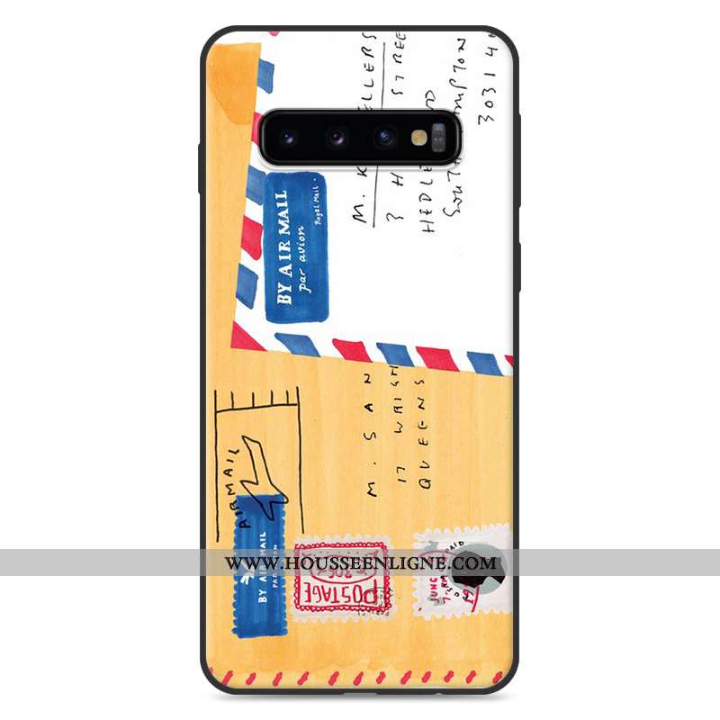 Coque Samsung Galaxy S10 Dessin Animé Charmant Silicone Étui Téléphone Portable Étoile Protection Bl