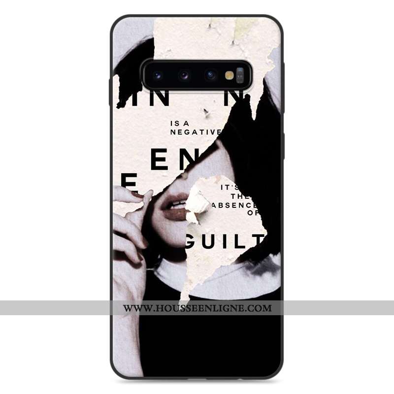 Coque Samsung Galaxy S10 Dessin Animé Charmant Silicone Étui Téléphone Portable Étoile Protection Bl