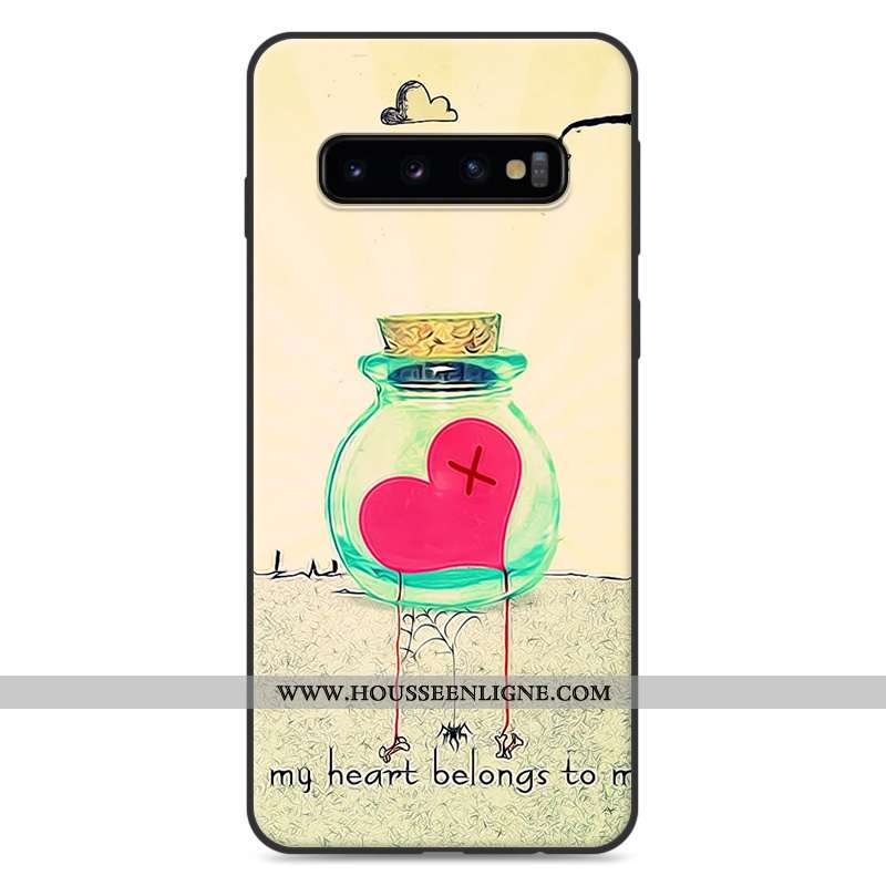 Coque Samsung Galaxy S10 Dessin Animé Charmant Silicone Étui Téléphone Portable Étoile Protection Bl