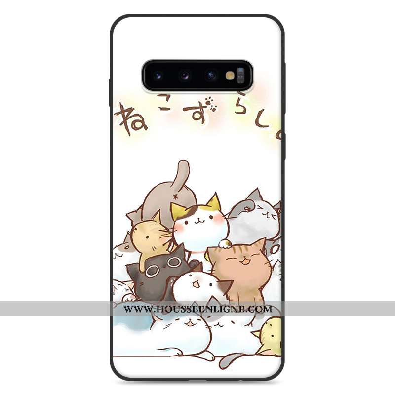 Coque Samsung Galaxy S10 Dessin Animé Charmant Silicone Étui Téléphone Portable Étoile Protection Bl