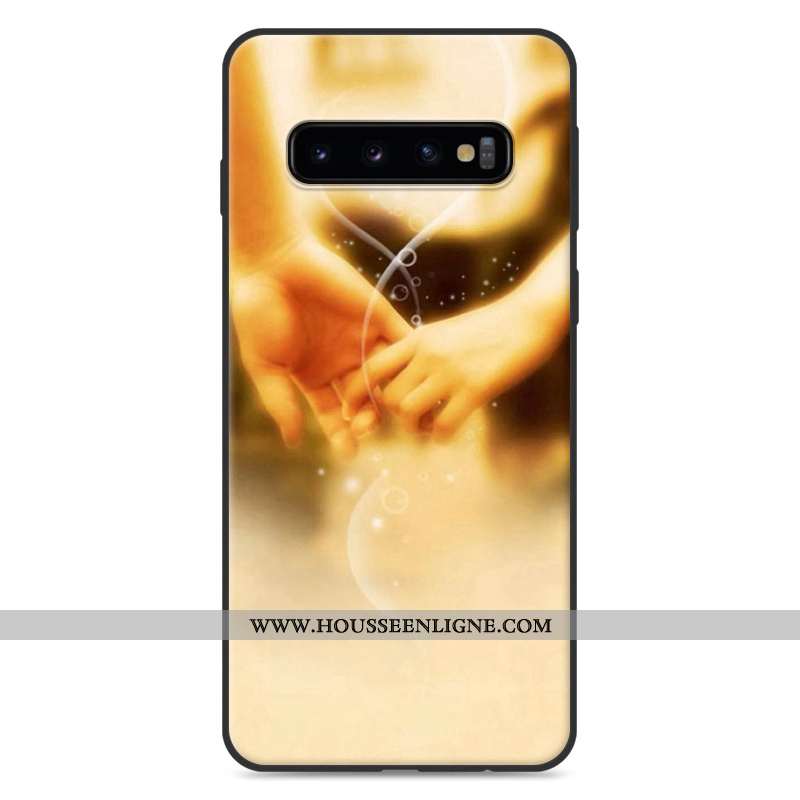 Coque Samsung Galaxy S10 Dessin Animé Charmant Silicone Étui Téléphone Portable Étoile Protection Bl