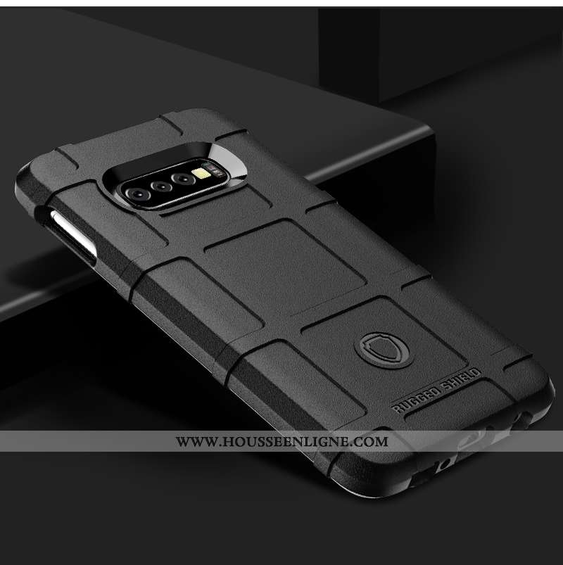Coque Samsung Galaxy S10+ Délavé En Daim Personnalité Fluide Doux Créatif Étui Trois Défenses Gris