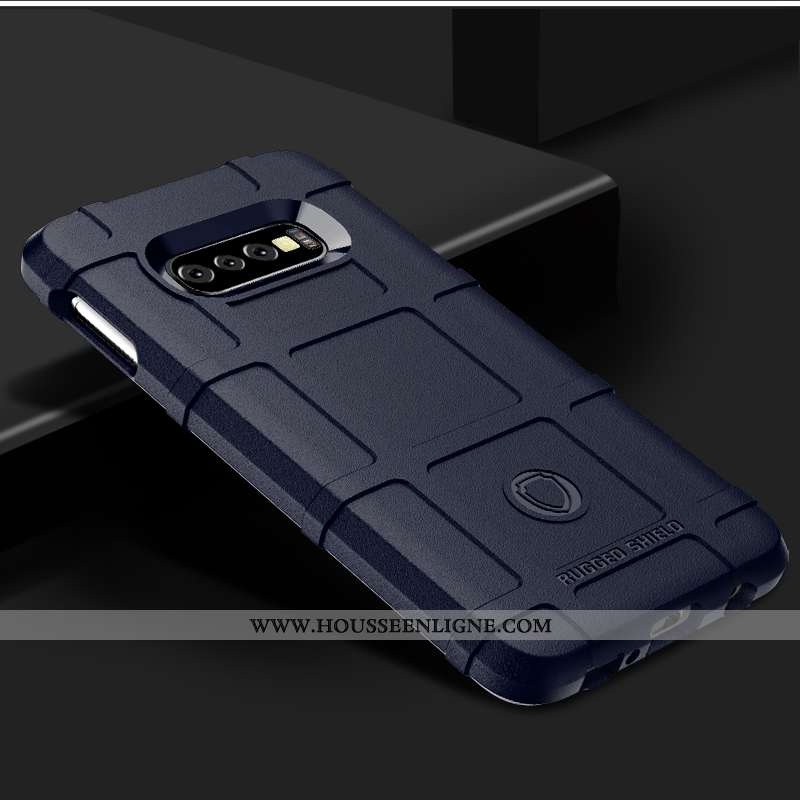 Coque Samsung Galaxy S10+ Délavé En Daim Personnalité Fluide Doux Créatif Étui Trois Défenses Gris