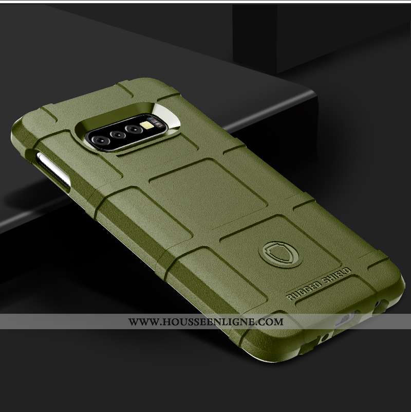 Coque Samsung Galaxy S10+ Délavé En Daim Personnalité Fluide Doux Créatif Étui Trois Défenses Gris