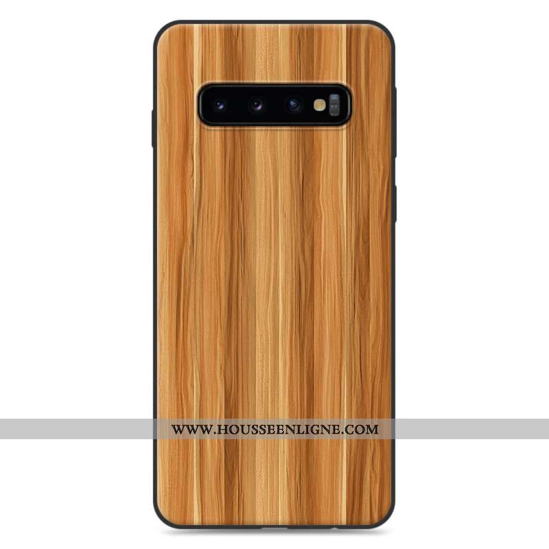 Coque Samsung Galaxy S10 En Bois Tendance Créatif Étoile Incassable Personnalité Gris