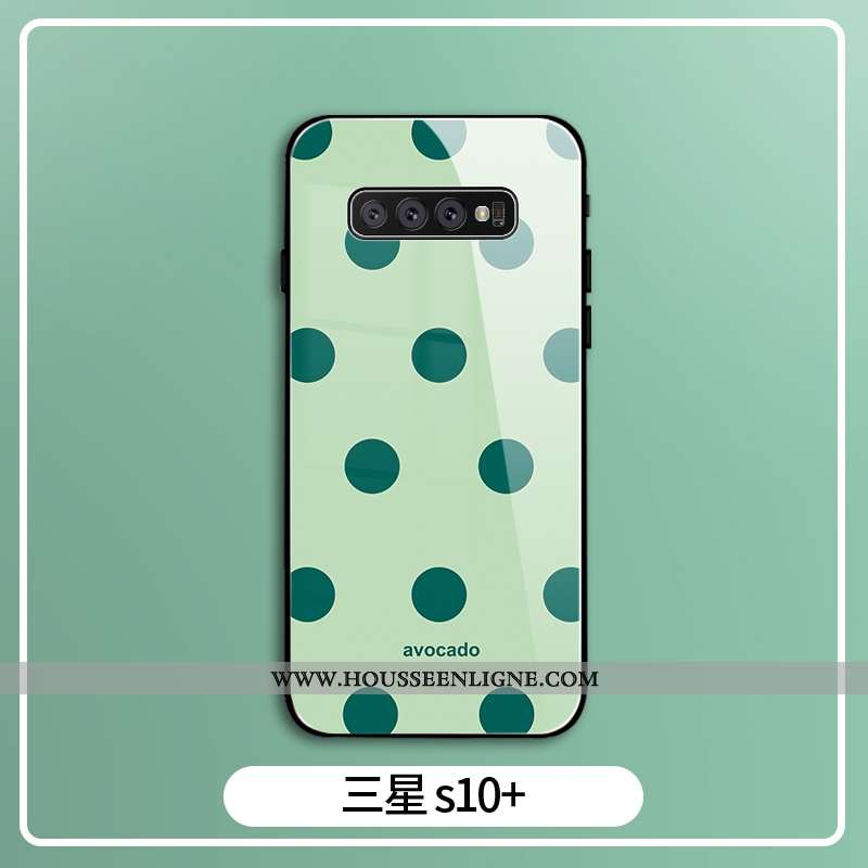 Coque Samsung Galaxy S10+ Mode Protection Verre Amoureux Étui Tout Compris Incassable Violet