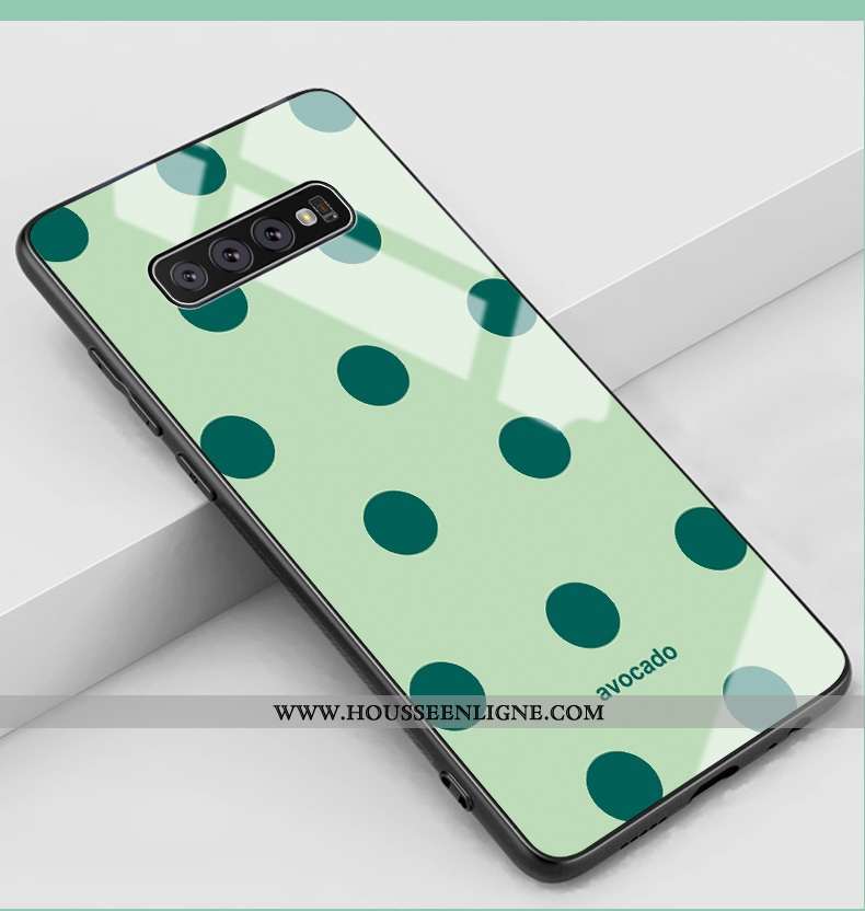 Coque Samsung Galaxy S10+ Mode Protection Verre Amoureux Étui Tout Compris Incassable Violet