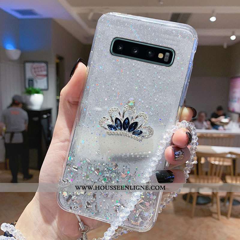 Coque Samsung Galaxy S10+ Personnalité Tendance Étui Noir Protection Téléphone Portable