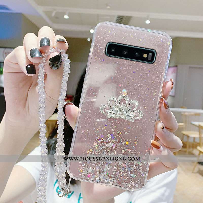 Coque Samsung Galaxy S10+ Personnalité Tendance Étui Noir Protection Téléphone Portable