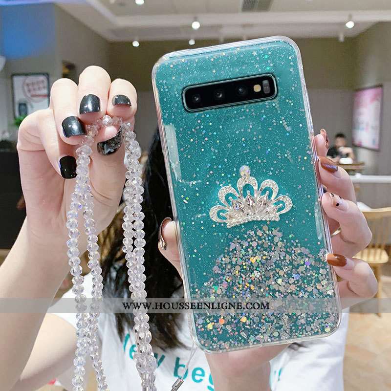 Coque Samsung Galaxy S10+ Personnalité Tendance Étui Noir Protection Téléphone Portable