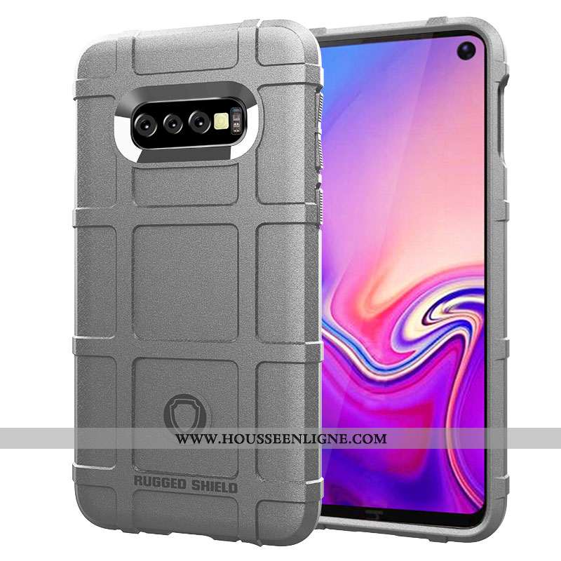 Coque Samsung Galaxy S10+ Protection Délavé En Daim Créatif Étui Marron Téléphone Portable Étoile