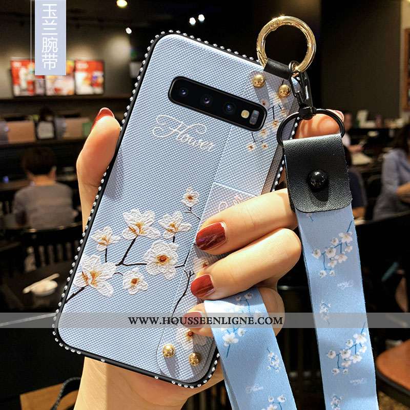 Coque Samsung Galaxy S10+ Protection Tendance Téléphone Portable Rose Fluide Doux Incassable Étui