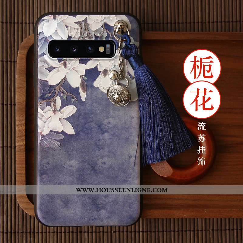 Coque Samsung Galaxy S10 Tendance Personnalité Téléphone Portable Tout Compris Style Chinois Rouge