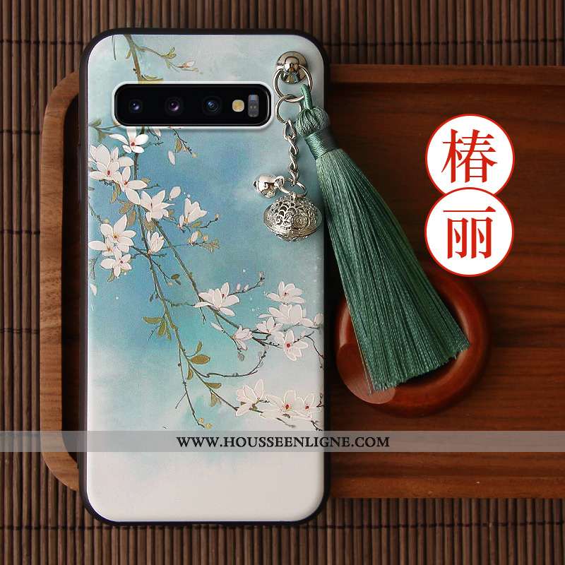 Coque Samsung Galaxy S10 Tendance Personnalité Téléphone Portable Tout Compris Style Chinois Rouge