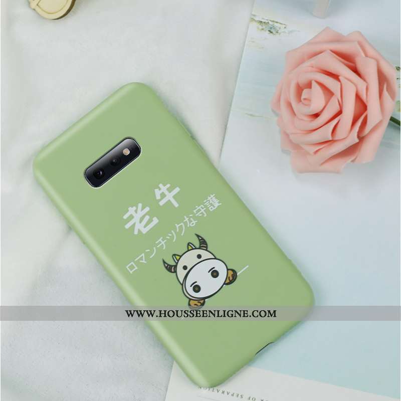 Coque Samsung Galaxy S10e Charmant Ultra Protection Créatif Amoureux Personnalité Incassable Verte