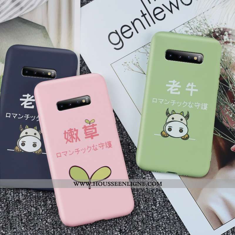 Coque Samsung Galaxy S10e Charmant Ultra Protection Créatif Amoureux Personnalité Incassable Verte