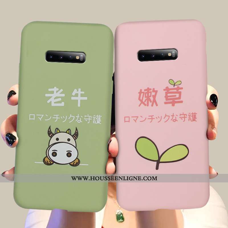 Coque Samsung Galaxy S10e Charmant Ultra Protection Créatif Amoureux Personnalité Incassable Verte