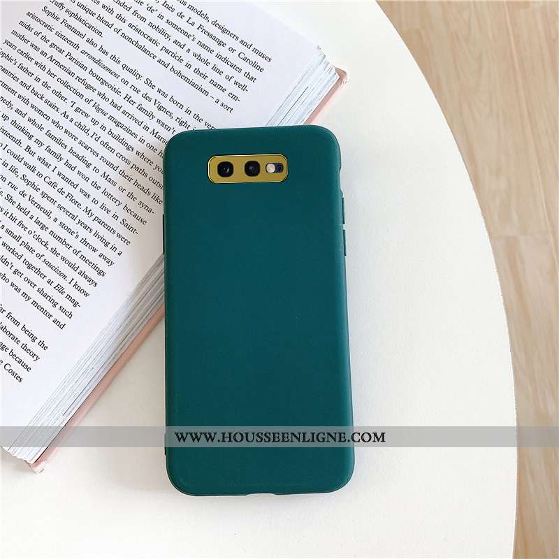 Coque Samsung Galaxy S10e Mode Délavé En Daim Simple Tout Compris Étoile Couleur Unie Rose