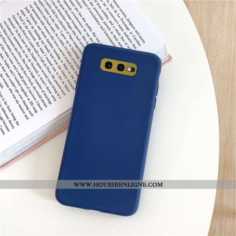 Coque Samsung Galaxy S10e Mode Délavé En Daim Simple Tout Compris Étoile Couleur Unie Rose