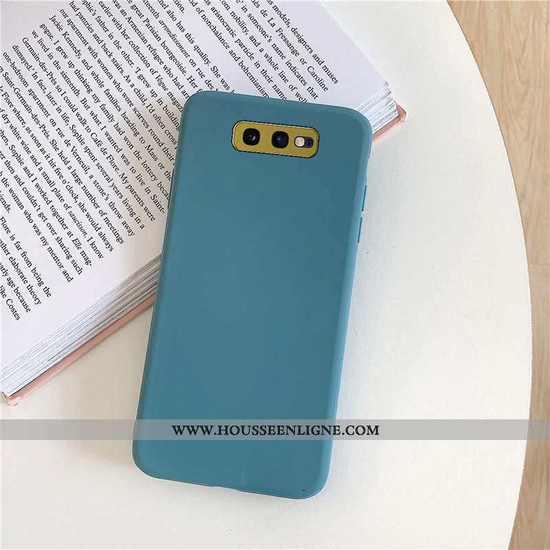 Coque Samsung Galaxy S10e Mode Délavé En Daim Simple Tout Compris Étoile Couleur Unie Rose