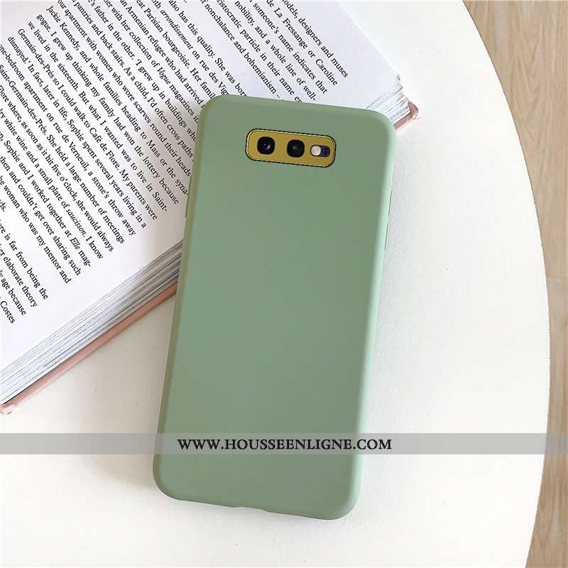 Coque Samsung Galaxy S10e Mode Délavé En Daim Simple Tout Compris Étoile Couleur Unie Rose