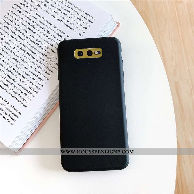 Coque Samsung Galaxy S10e Mode Délavé En Daim Simple Tout Compris Étoile Couleur Unie Rose