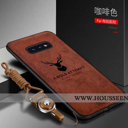 Coque Samsung Galaxy S10e Vintage Fluide Doux Protection Étui Silicone Incassable Gris