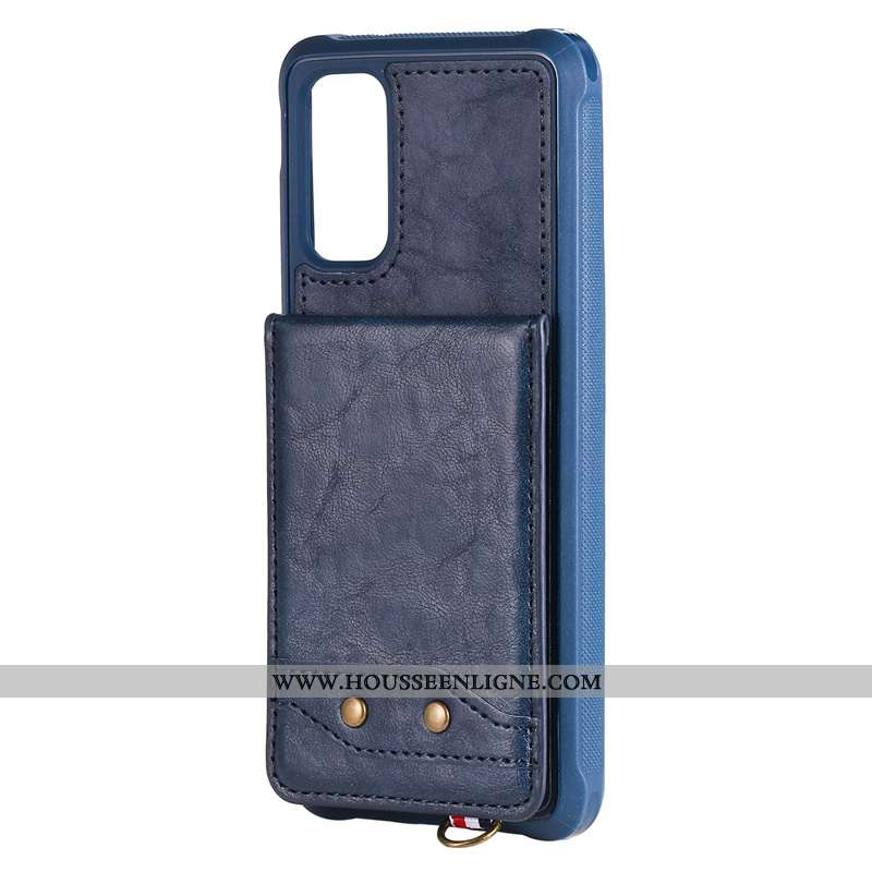 Coque Samsung Galaxy S20 Créatif Cuir Étoile Gris Sac Carte Étui