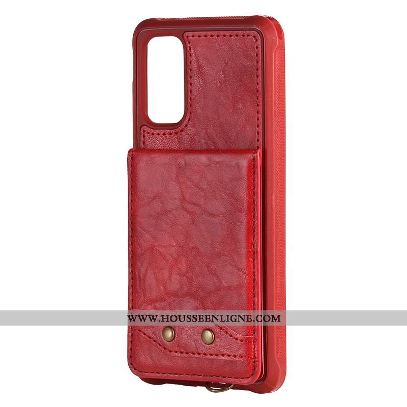 Coque Samsung Galaxy S20 Créatif Cuir Étoile Gris Sac Carte Étui