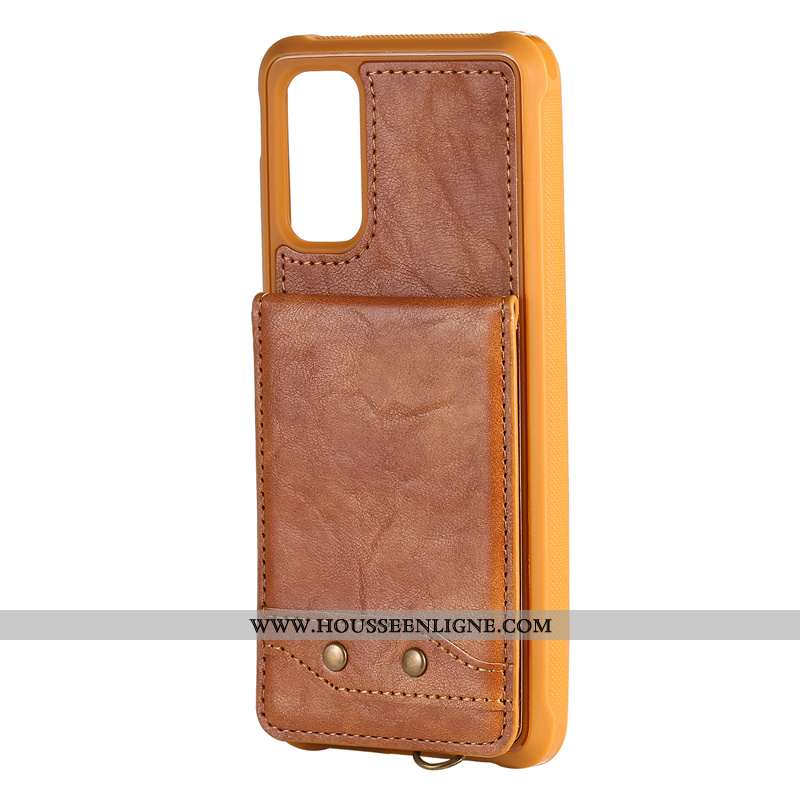Coque Samsung Galaxy S20 Créatif Cuir Étoile Gris Sac Carte Étui