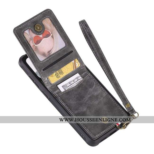 Coque Samsung Galaxy S20 Créatif Cuir Étoile Gris Sac Carte Étui