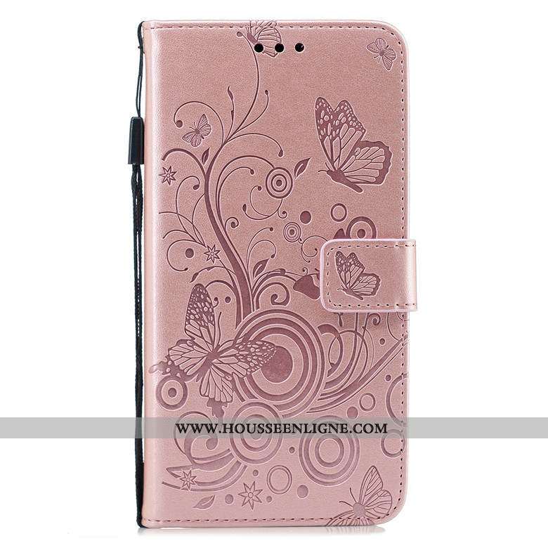 Coque Samsung Galaxy S20 Cuir Protection Étui Fleurs De Papillons Rouge Housse Incassable