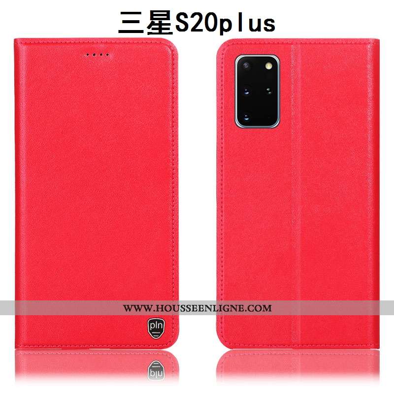 Coque Samsung Galaxy S20+ Cuir Véritable Protection Incassable Étui Tout Compris Étoile Jaune