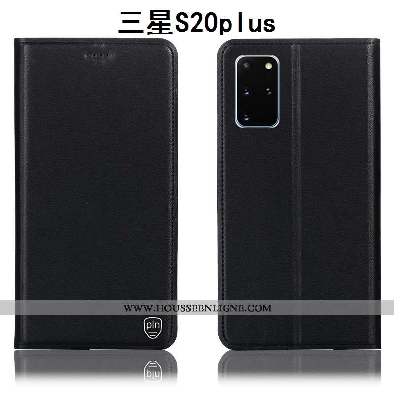 Coque Samsung Galaxy S20+ Cuir Véritable Protection Incassable Étui Tout Compris Étoile Jaune