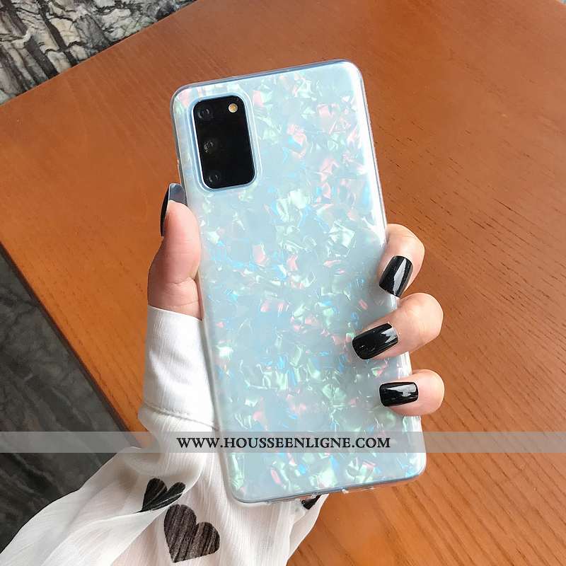 Coque Samsung Galaxy S20 Fluide Doux Mode Bleu Étoile Tendance Ornements Suspendus