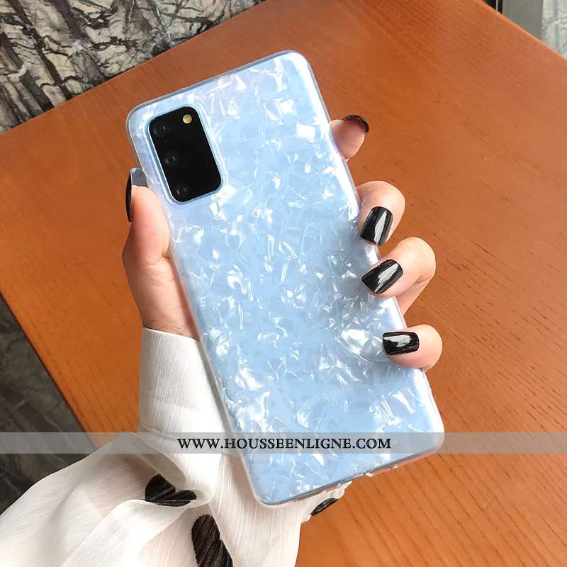 Coque Samsung Galaxy S20 Fluide Doux Mode Bleu Étoile Tendance Ornements Suspendus