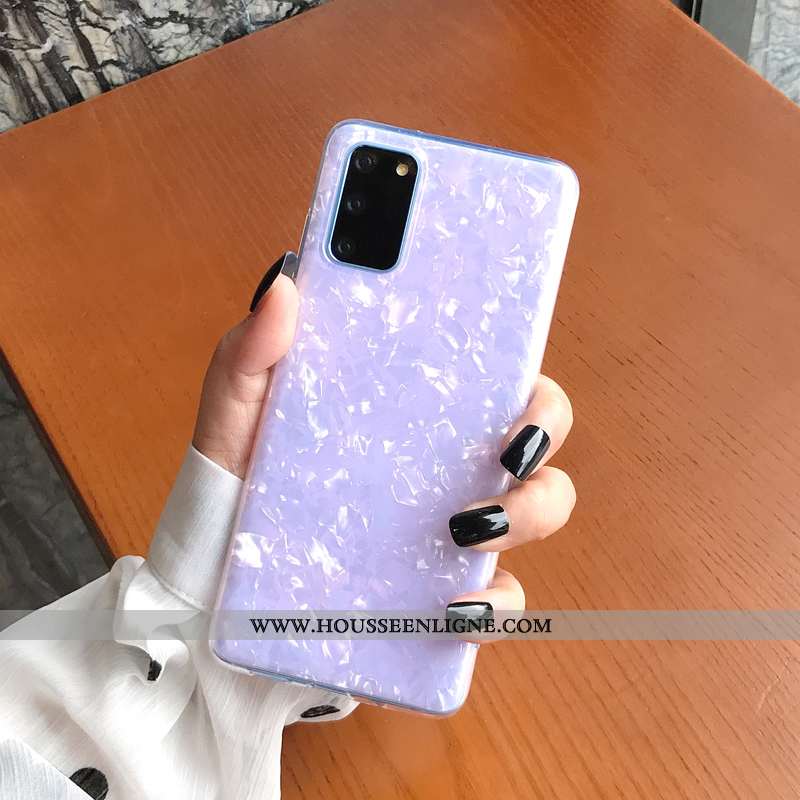 Coque Samsung Galaxy S20 Fluide Doux Mode Bleu Étoile Tendance Ornements Suspendus